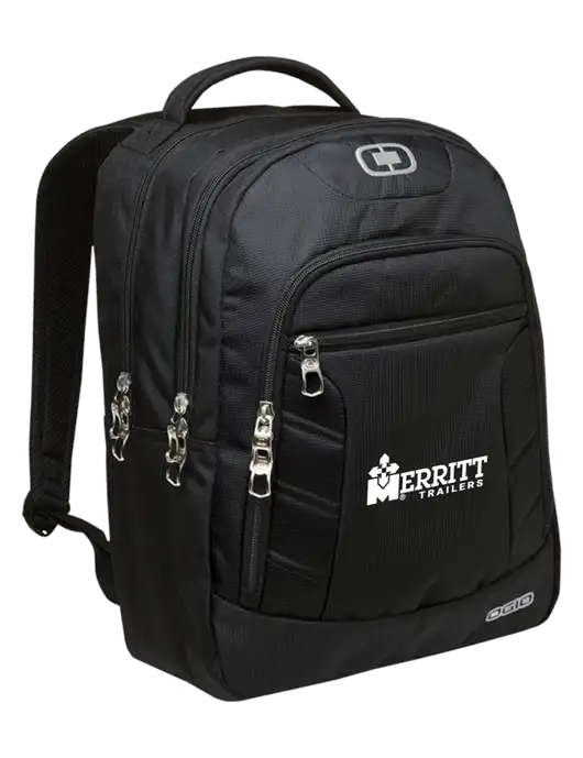 Merritt Trailers OGIO Black/Silver Colton Laptop Backpack
 w/Merritt Trailers Logo