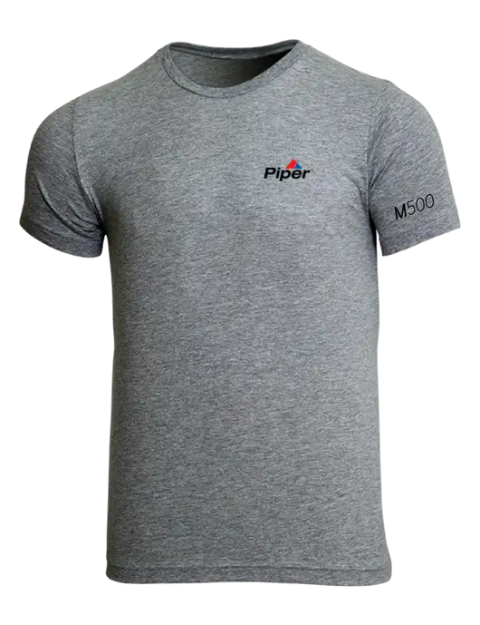BELLA+CANVAS ® Heather Grey CVC Short Sleeve Tee w/Piper Logo