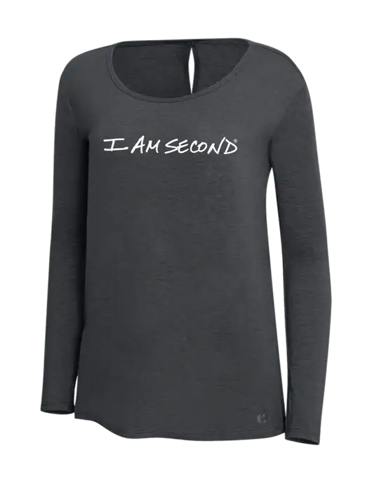 I Am Second OGIO Diesel Grey Womens Luuma Long Sleeve Tunic w/I Am Second Logo
