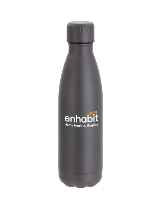 Enhabit City Go Matte Charcoal 17 oz Insulated Bottle w/Enhabit Logo