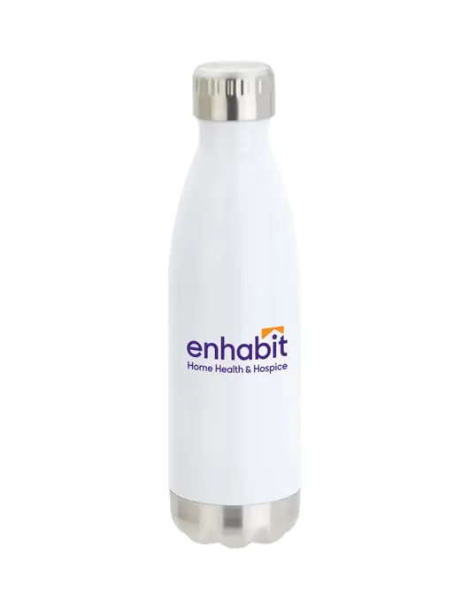 Enhabit City Go White 17 oz Insulated Bottle w/Enhabit Logo