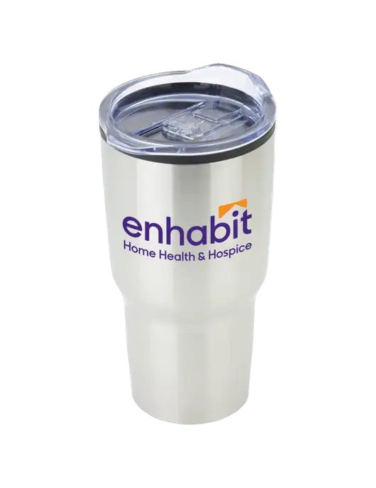 Enhabit Odyssey Silver 30 oz Travel Tumbler w/Enhabit Logo