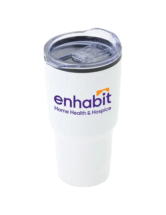 Enhabit Odyssey White 30 oz Travel Tumbler w/Enhabit Logo