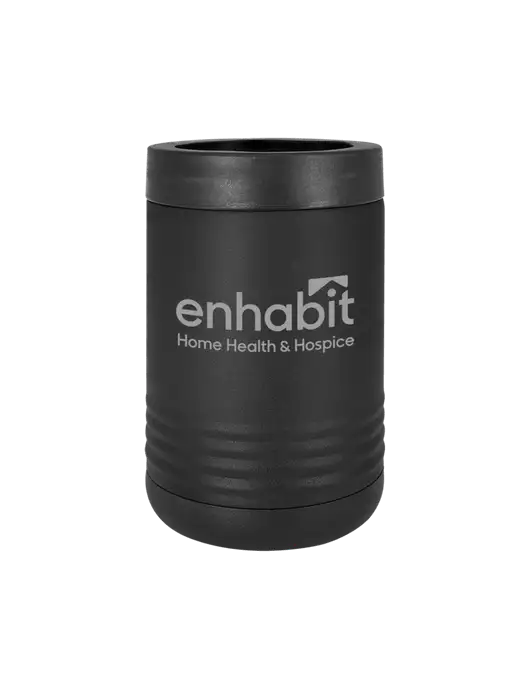 Enhabit Polar Camel 12 oz Powder Coated Black Vacuum Insulated Beverage Holder w/Enhabit Logo