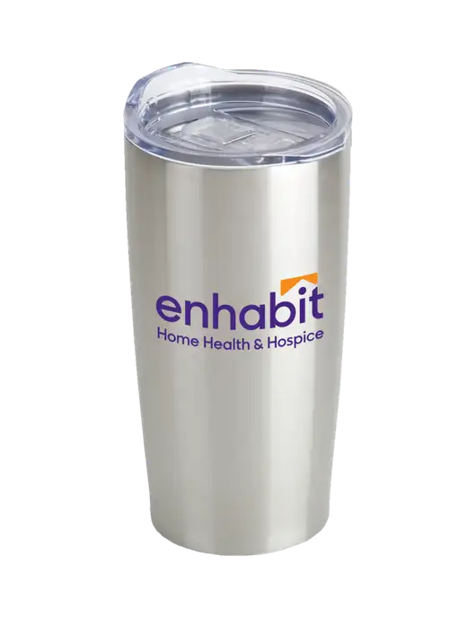 Enhabit Society Silver 20 oz Insulated Tumbler w/Enhabit Logo