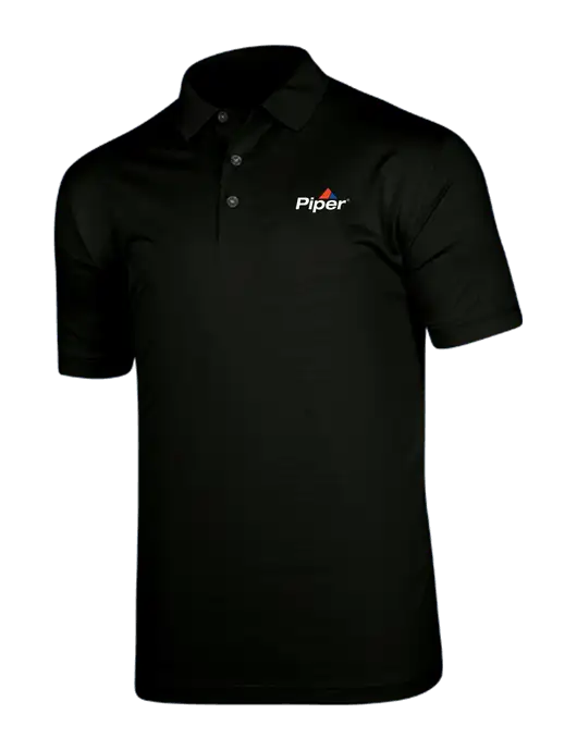 Piper Callaway Vibrant Black Ventilated Polo w/Piper Logo