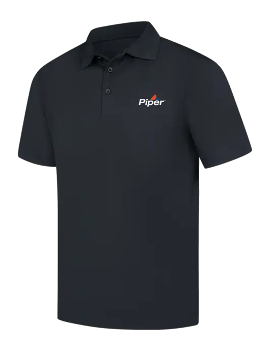 Piper Black Micropique Sport-Wick Polo w/Piper Logo