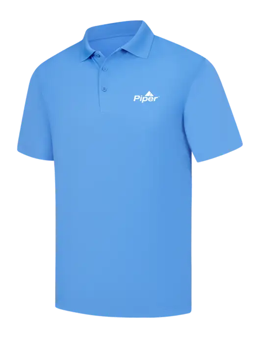 Piper Carolina Blue Micropique Sport-Wick Polo w/Piper Logo