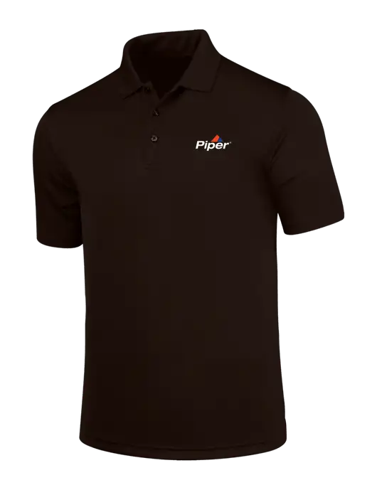 Piper Black Dry Zone UV Micro Mesh Polo w/Piper Logo