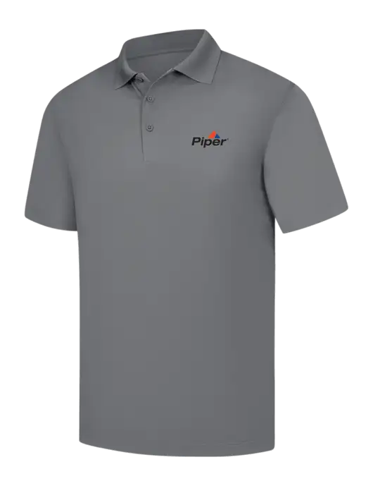 Piper Medium Grey Micropique Sport-Wick Polo w/Piper Logo