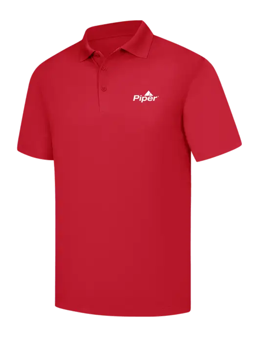 Piper Red Micropique Sport-Wick Polo w/Piper Logo