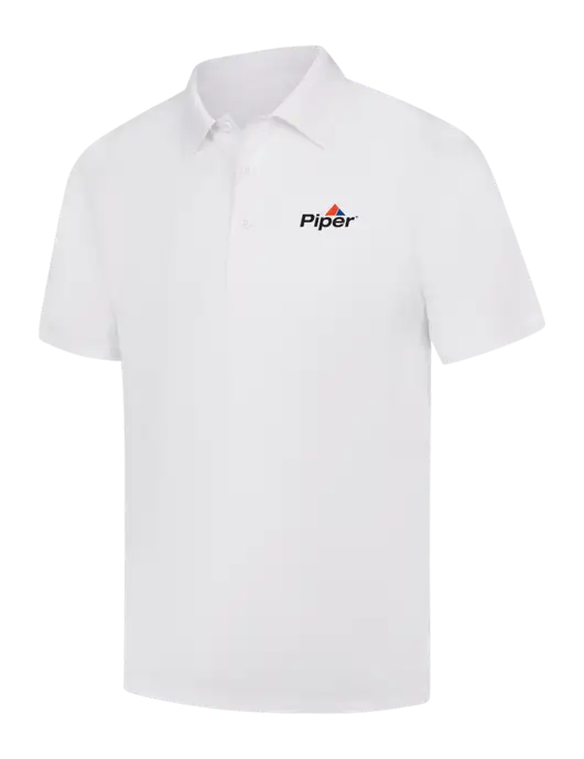 Piper White Micropique Sport-Wick Polo w/Piper Logo