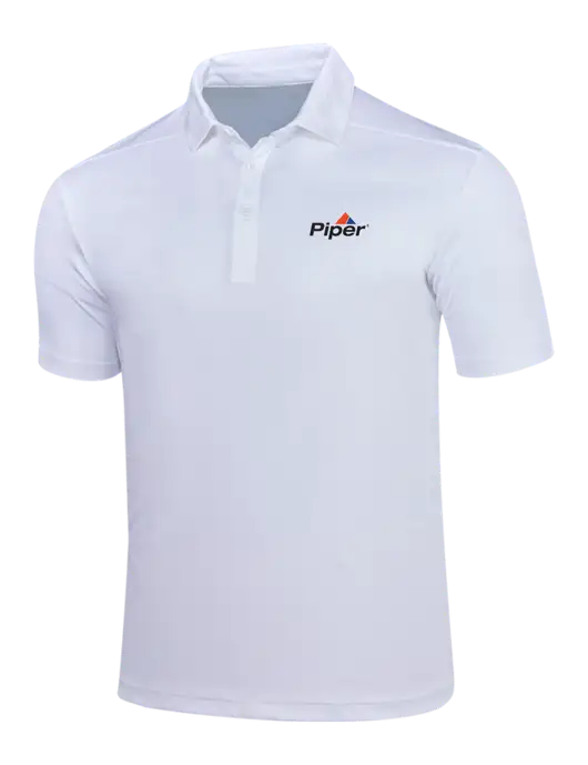 Piper White Posi-UV Pro Polo w/Piper Logo