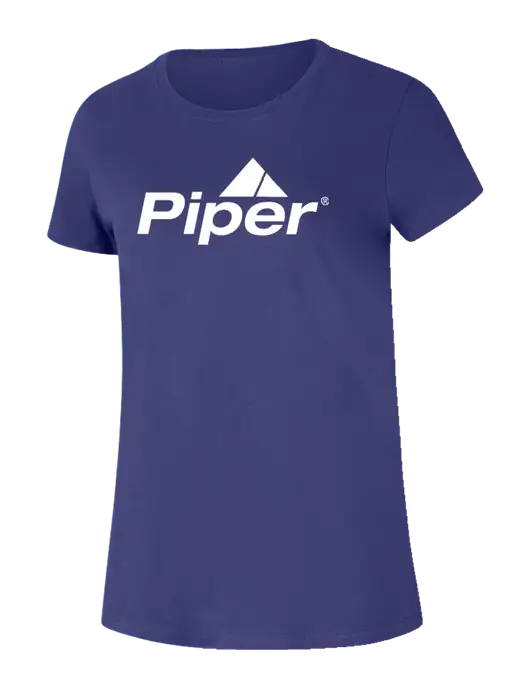 Piper Womens Ring Spun Navy 4.5 oz T-Shirt w/Piper Logo