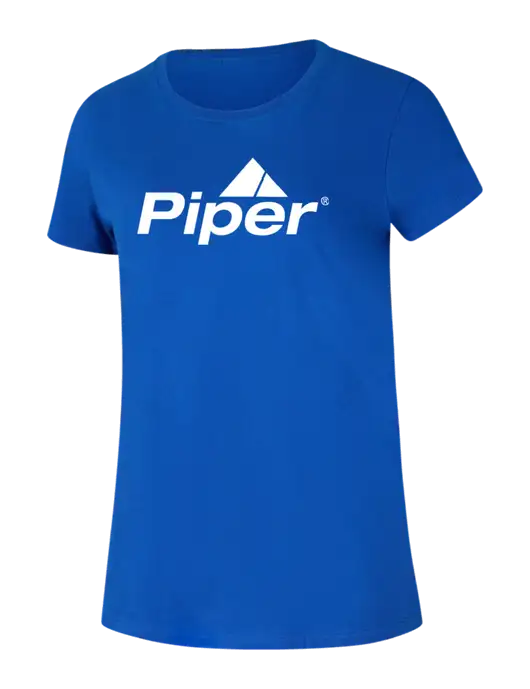 Piper Womens Ring Spun Royal 4.5 oz T-Shirt w/Piper Logo