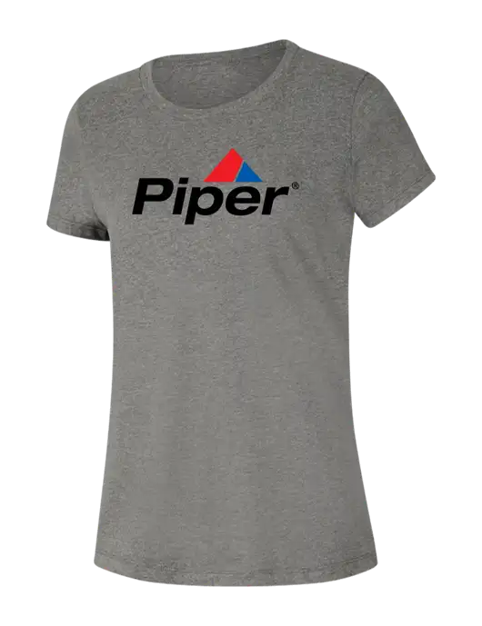 Piper Womens Seriously Soft Grey Frost T-Shirt w/Piper Logo
