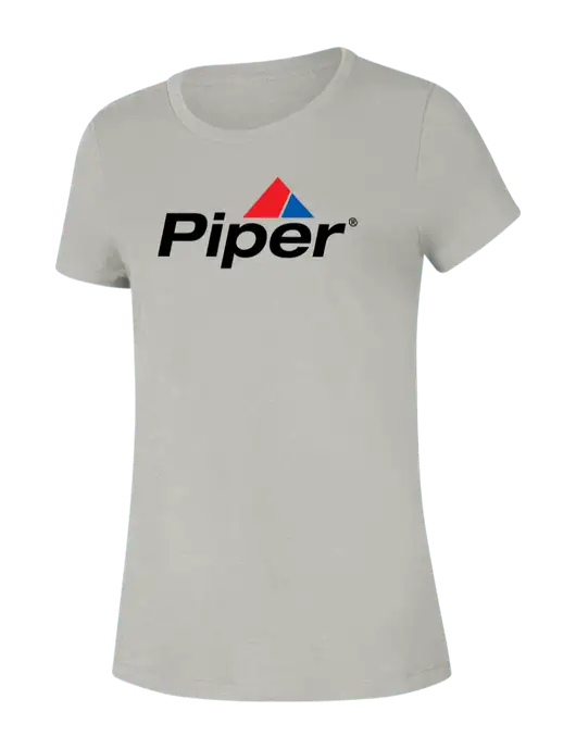Piper Womens Seriously Soft Light Heathered Grey T-Shirt w/Piper Logo