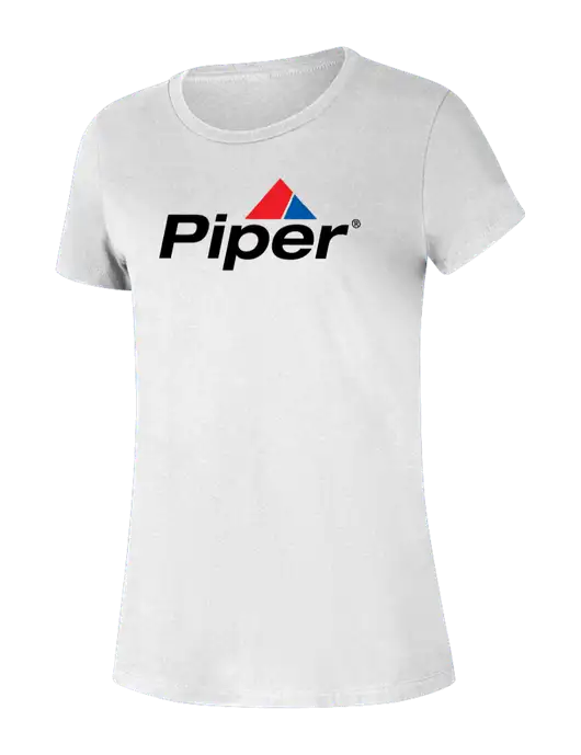 Piper Womens Seriously Soft White T-Shirt w/Piper Logo