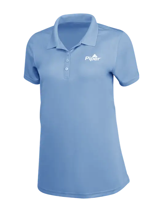 Piper Carolina Blue Womens Dry Zone UV Mesh Polo w/Piper Logo
