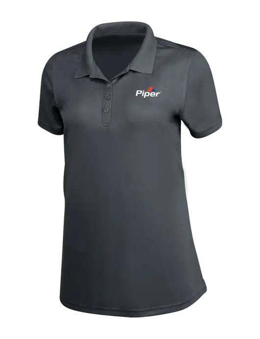 Piper Dark Grey Womens Dry Zone UV Mesh Polo w/Piper Logo