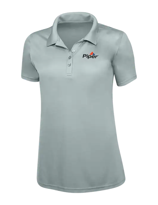 Piper Light Grey Womens Dry Zone UV Mesh Polo w/Piper Logo