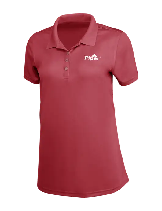 Piper Red Womens Dry Zone UV Mesh Polo w/Piper Logo