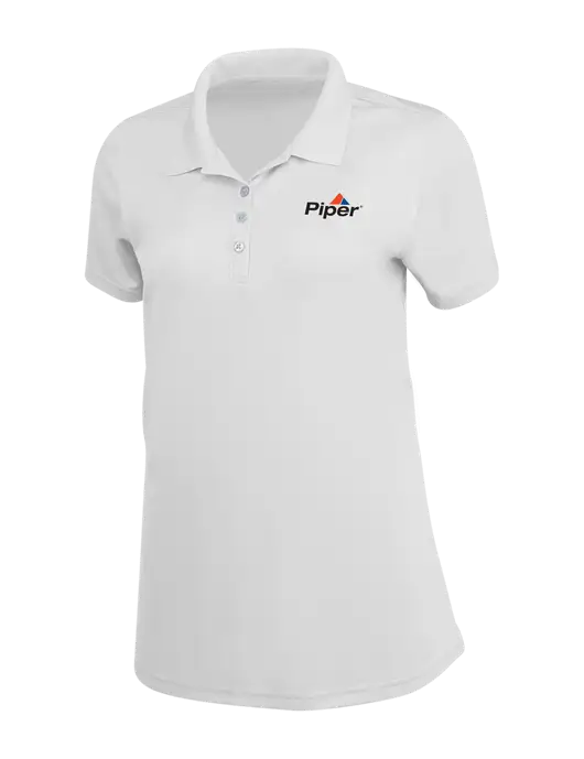 Piper White Womens Dry Zone UV Mesh Polo w/Piper Logo