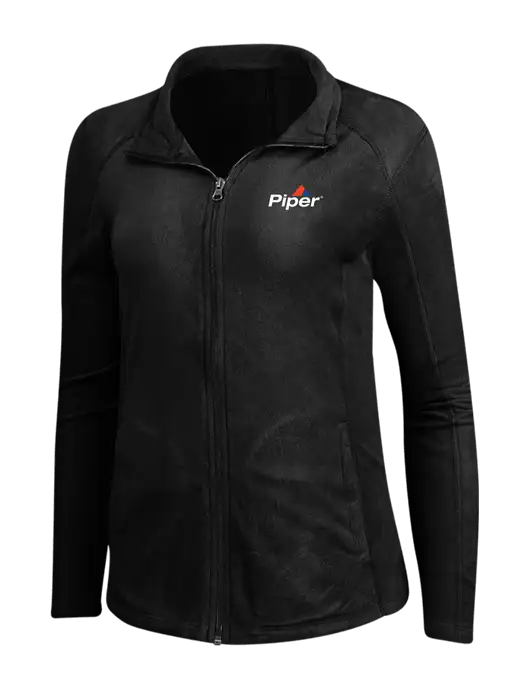 Piper Black Womens Microfleece Jacket w/Piper Logo