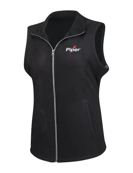 Piper Black Womens Microfleece Vest w/Piper Logo