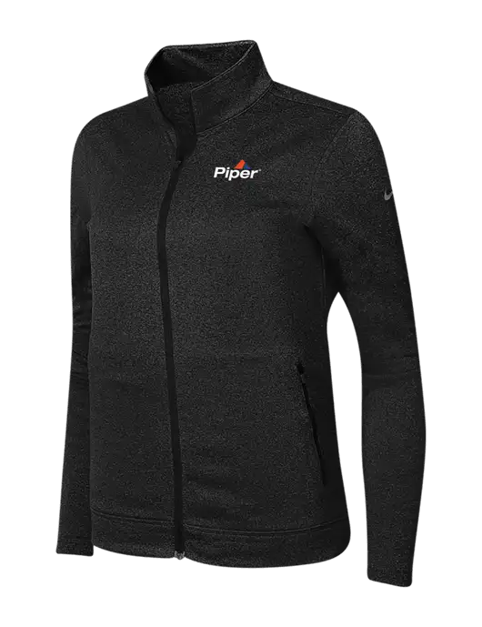 Piper NIKE Womens Black Therma Fit Performance Full-Zip Fleece Jacket w/Piper Logo