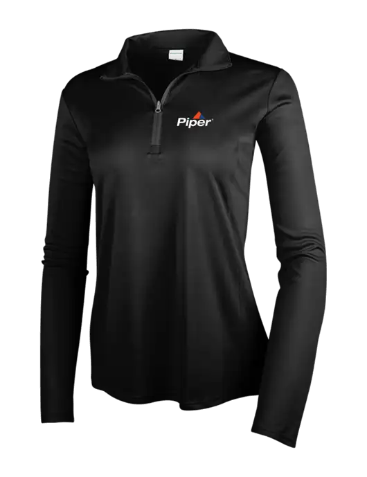 Piper Black Womens Posicharge Competitor ¼ Zip Pullover w/Piper Logo