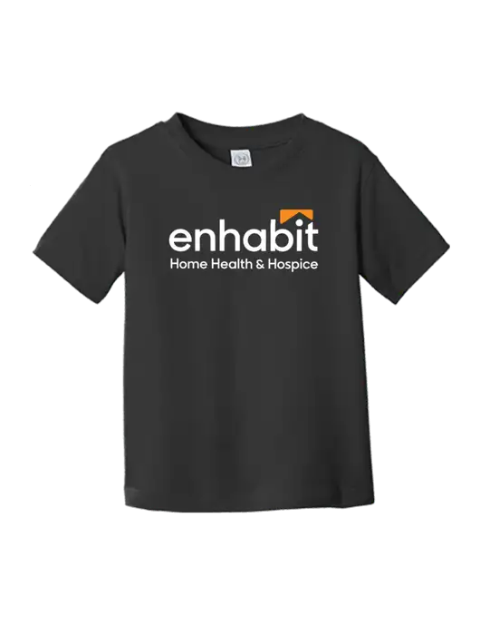 Enhabit Rabbit Skins Black Toddler Fine Jersey Tee w/Enhabit Logo