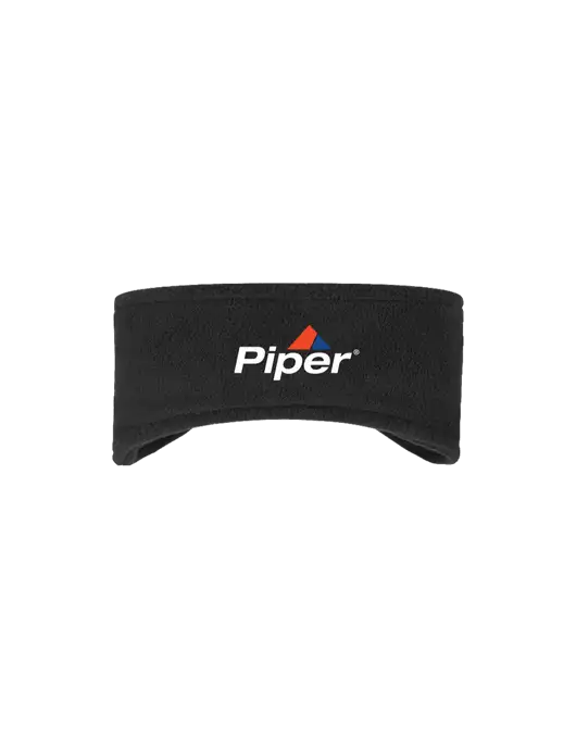 Piper Black Stretch Fleece Headband w/Piper Logo