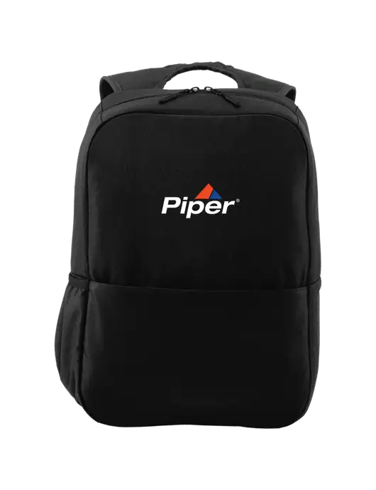 Piper Access Square Laptop Black Backpack w/Piper Logo