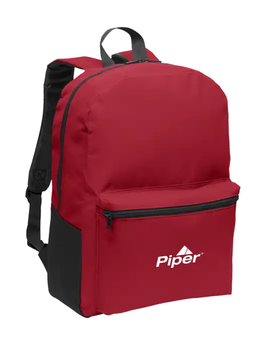 Piper Casual Red Lightweight Laptop Backpack w/Piper Logo