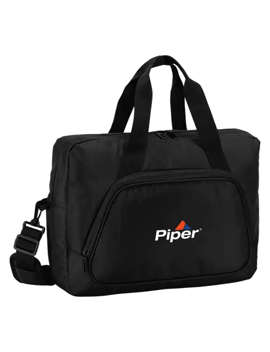 Piper City Black Laptop Briefcase w/Piper Logo