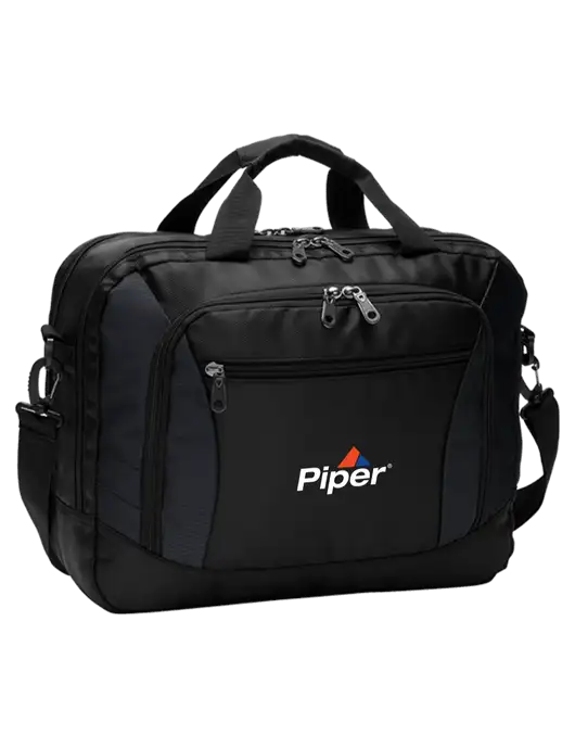 Piper Commuter Black Laptop Briefcase w/Piper Logo