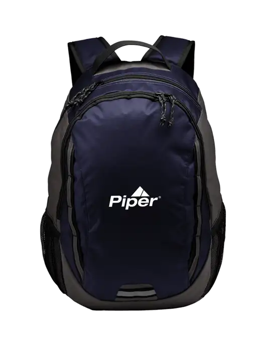 Piper Ridge Deep Navy/Dark Charcoal Laptop Backpack w/Piper Logo