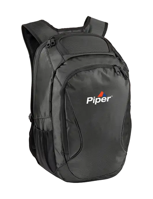 Piper Stealth Dark Grey/Black Laptop Backpack w/Piper Logo