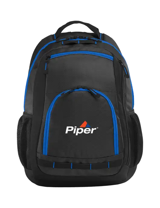 Piper Xtreme Dark Grey/Black/Shock Blue Backpack w/Piper Logo