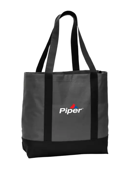 Piper Carryall Charcoal/Black Day Tote Dark w/Piper Logo