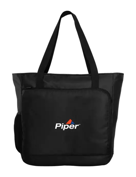 Piper City Black Laptop Tote w/Piper Logo