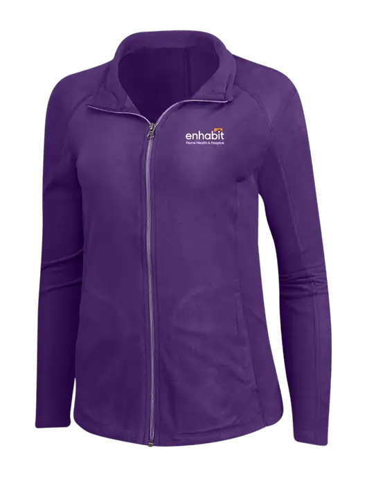 Enhabit Amethyst Purple Womens Microfleece Jacket w/Enhabit Logo