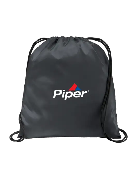 Piper Drawstring  Graphite Grey Cinch Pack w/Piper Logo