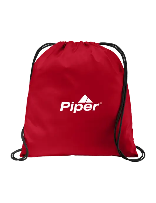 Piper Drawstring True Red Cinch Pack w/Piper Logo