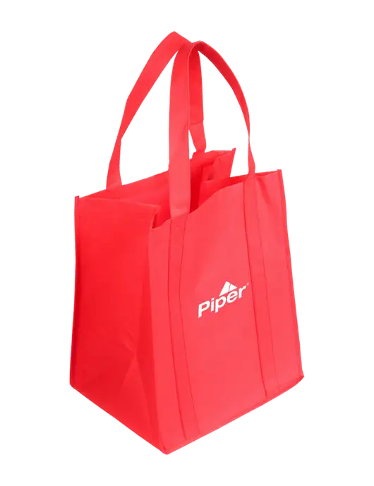 Piper Eco Reusable Jumbo Red Shopping Bag w/Piper Logo
