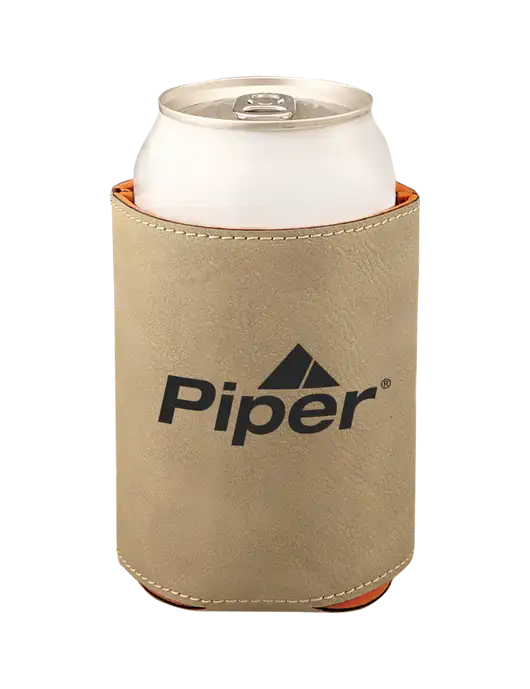 Piper Tan Leatherette Beverage Holder w/Piper Logo