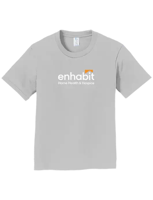 Enhabit Youth Ring Spun Medium Grey 4.5 oz T-Shirt w/Enhabit Logo