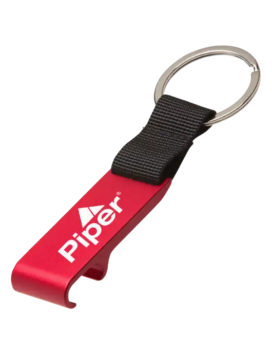Piper Red Bottle Opener & Key Ring w/Piper Logo