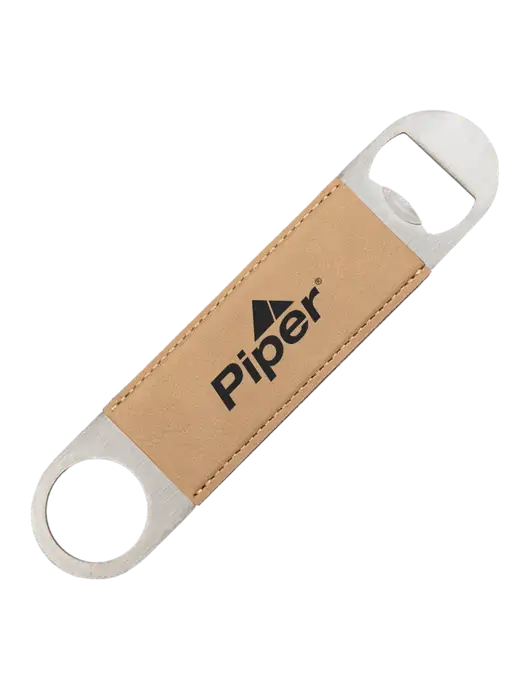 Piper Tan Leatherette Bottle Opener w/Piper Logo